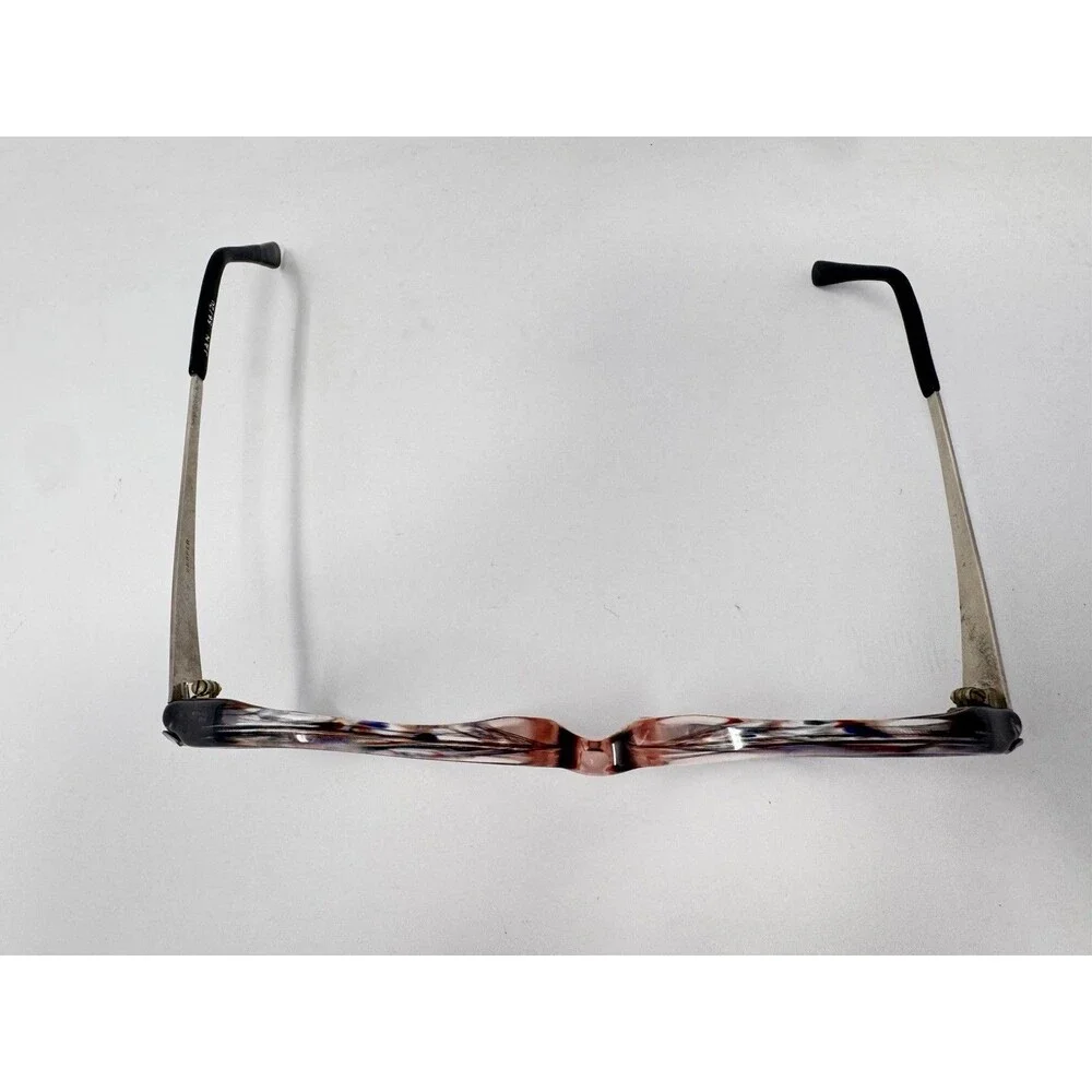 Vintage 1970s Oversized Round Eyeglass Frames Pink Silver Tortoise 55-18-140 New